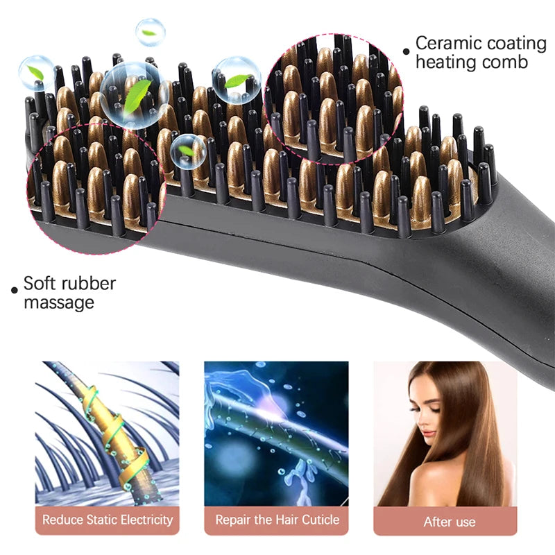Hot Comb Straightener For Men Beard