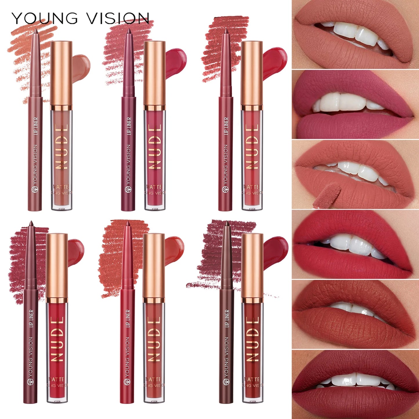 Lip gloss+lipliner set