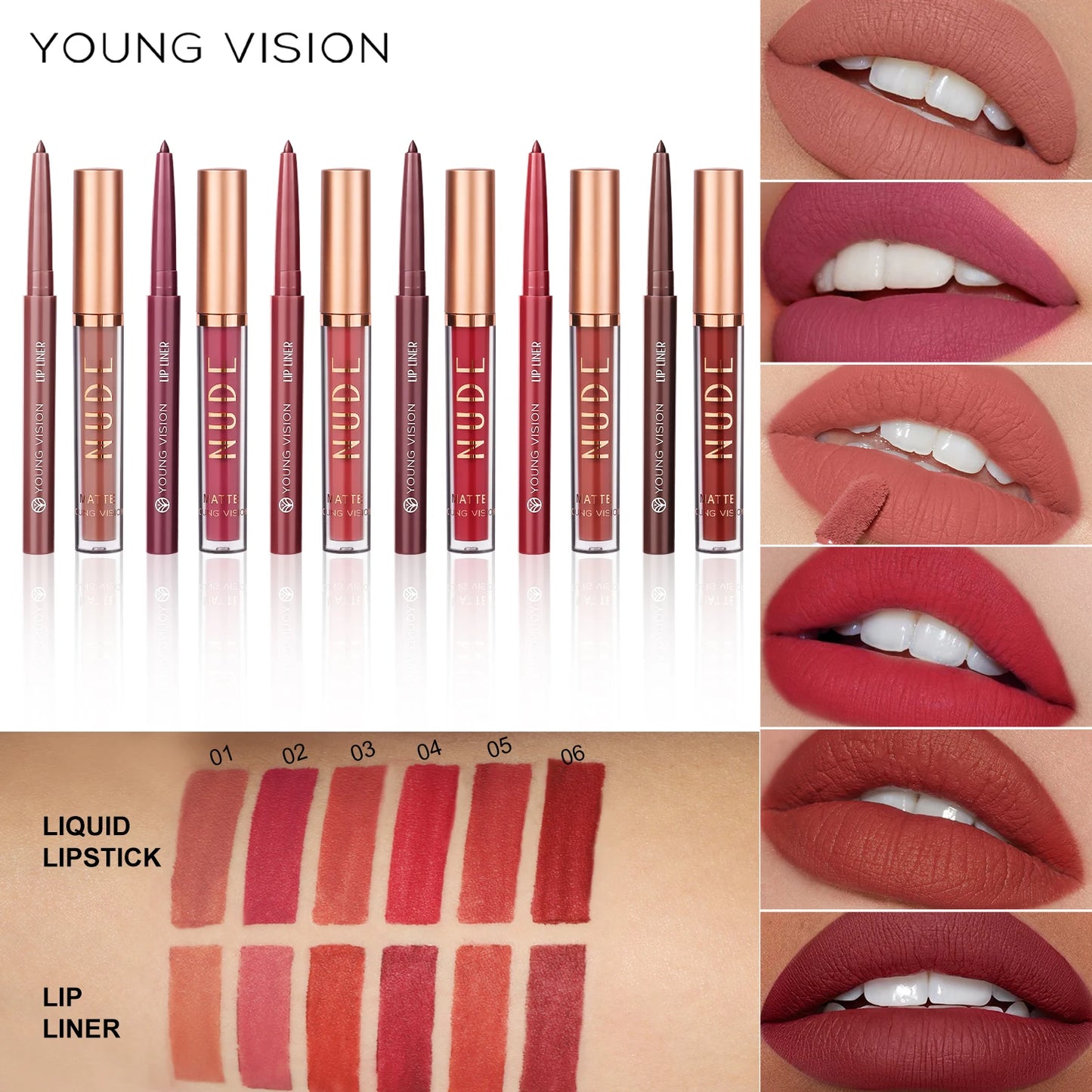 Lip gloss+lipliner set