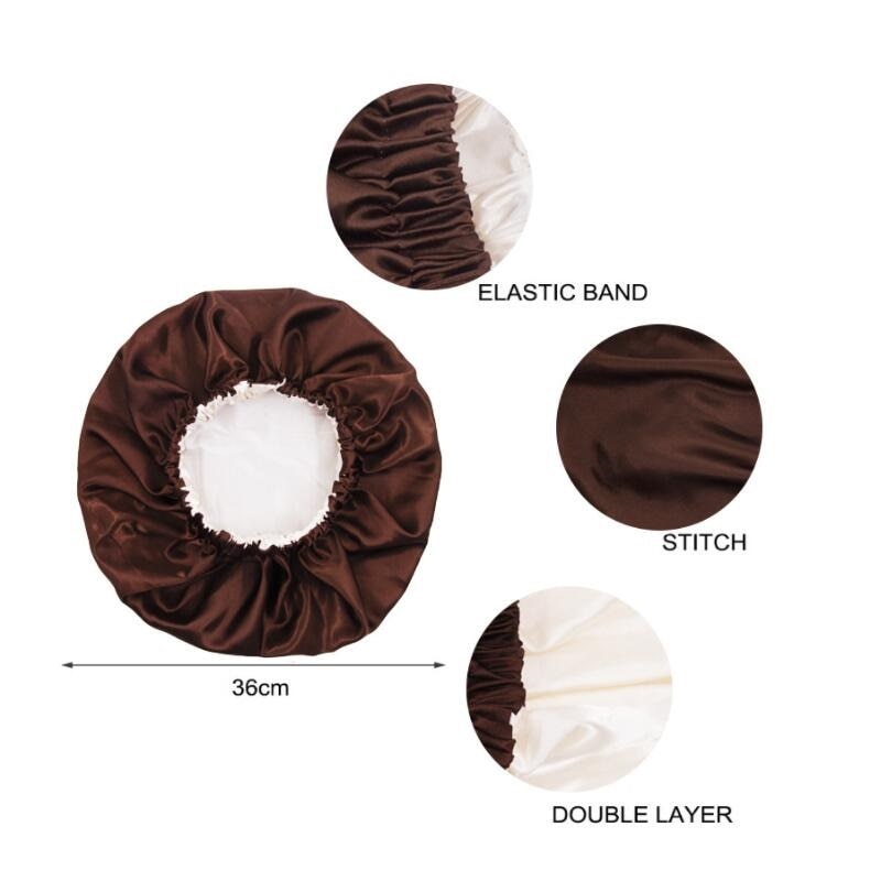 Reversible Silky Satin Bonnet Double Layer