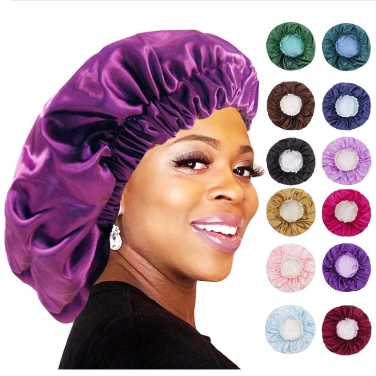 Reversible Silky Satin Bonnet Double Layer