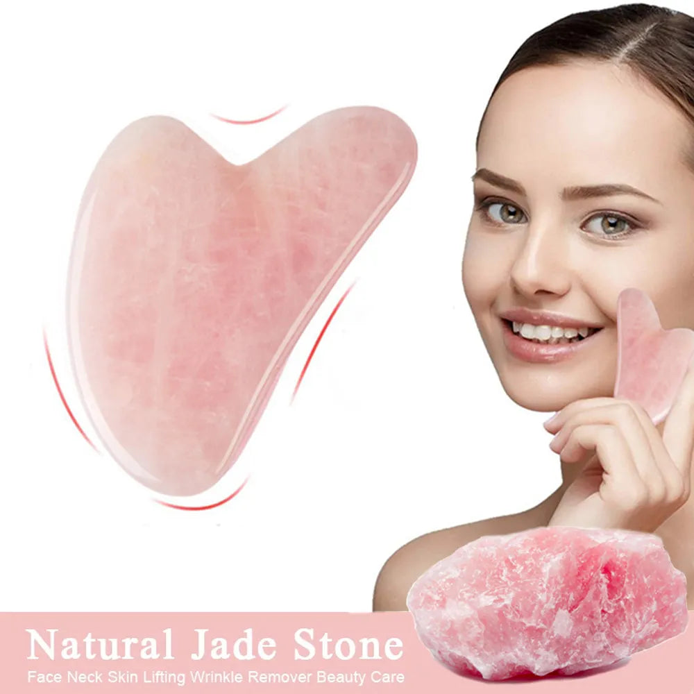 Natural Rose Jade Scraper Massager