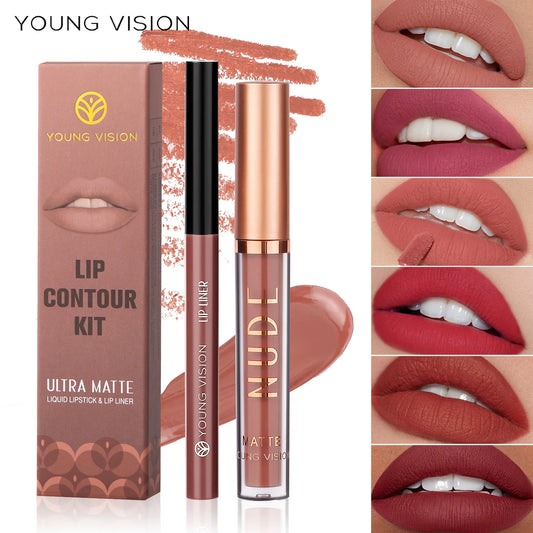 Lip gloss+lipliner set