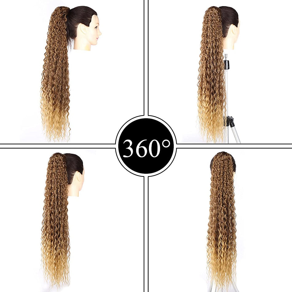 Curly Ponytail Extensions Synthetic  32Inch