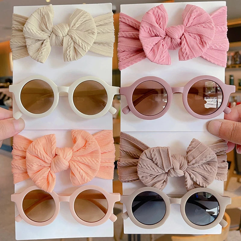 2 Pcs/Set Children's Sunglasses & Headband