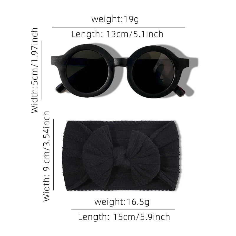 2 Pcs/Set Children's Sunglasses & Headband