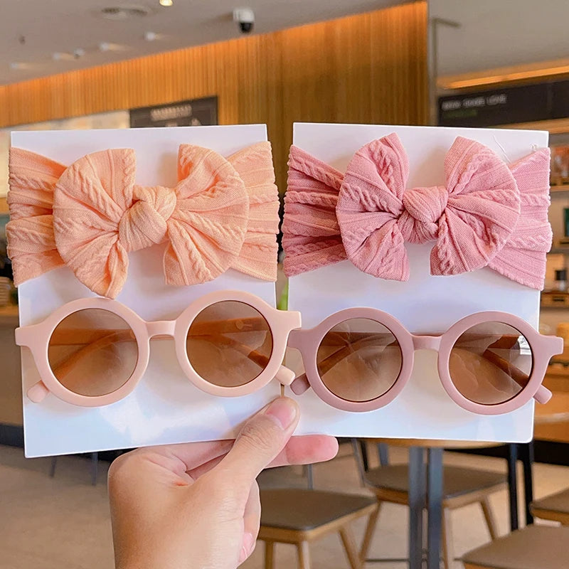 2 Pcs/Set Children's Sunglasses & Headband