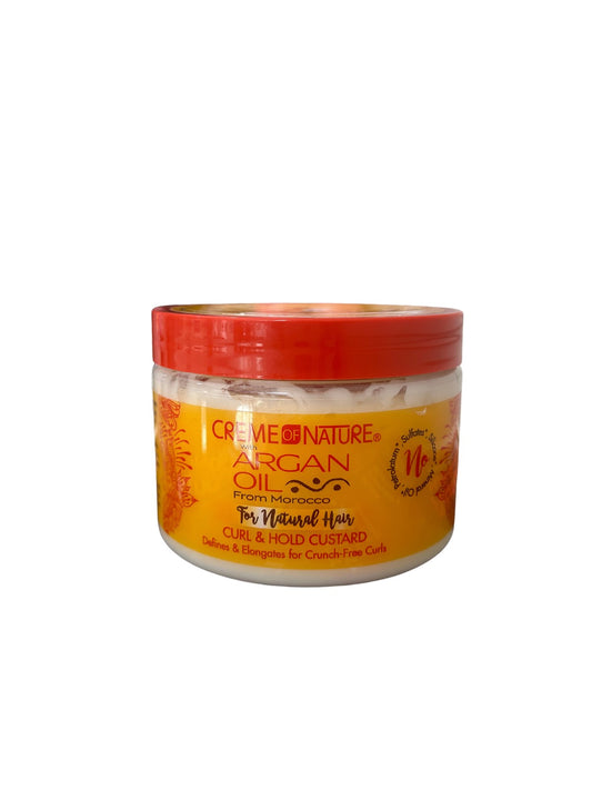 CREME OF NATURE ARGAN OIL CURL & HOLD CUSTARD